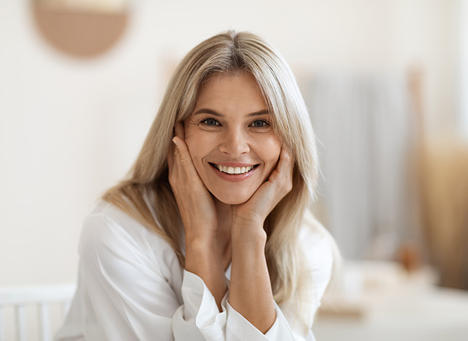 Close up of woman smiling